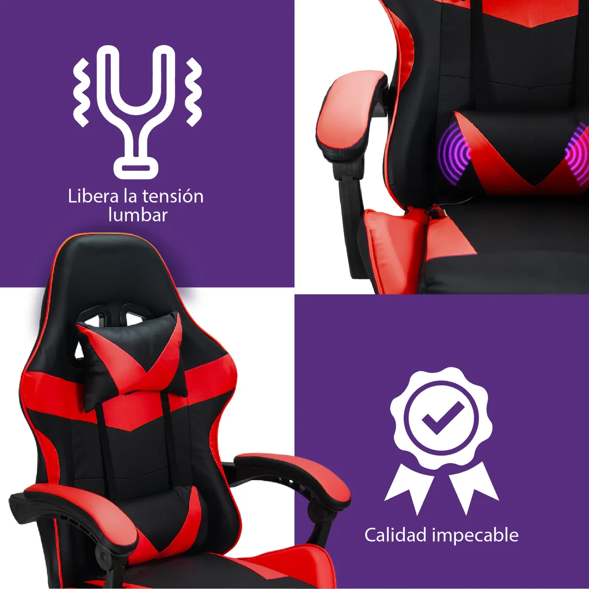 Silla Gamer Ergonómica Reposapiés Reclinable Gaming Oficina - Image 3