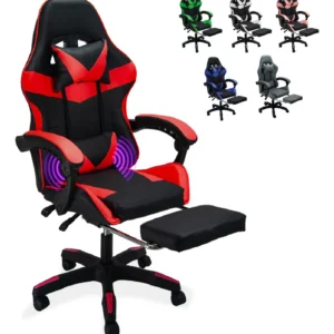 Silla Gamer Ergonómica Reposapiés Reclinable Gaming Oficina
