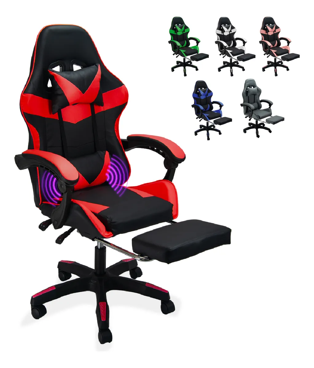 Silla Gamer Ergonómica Reposapiés Reclinable Gaming Oficina